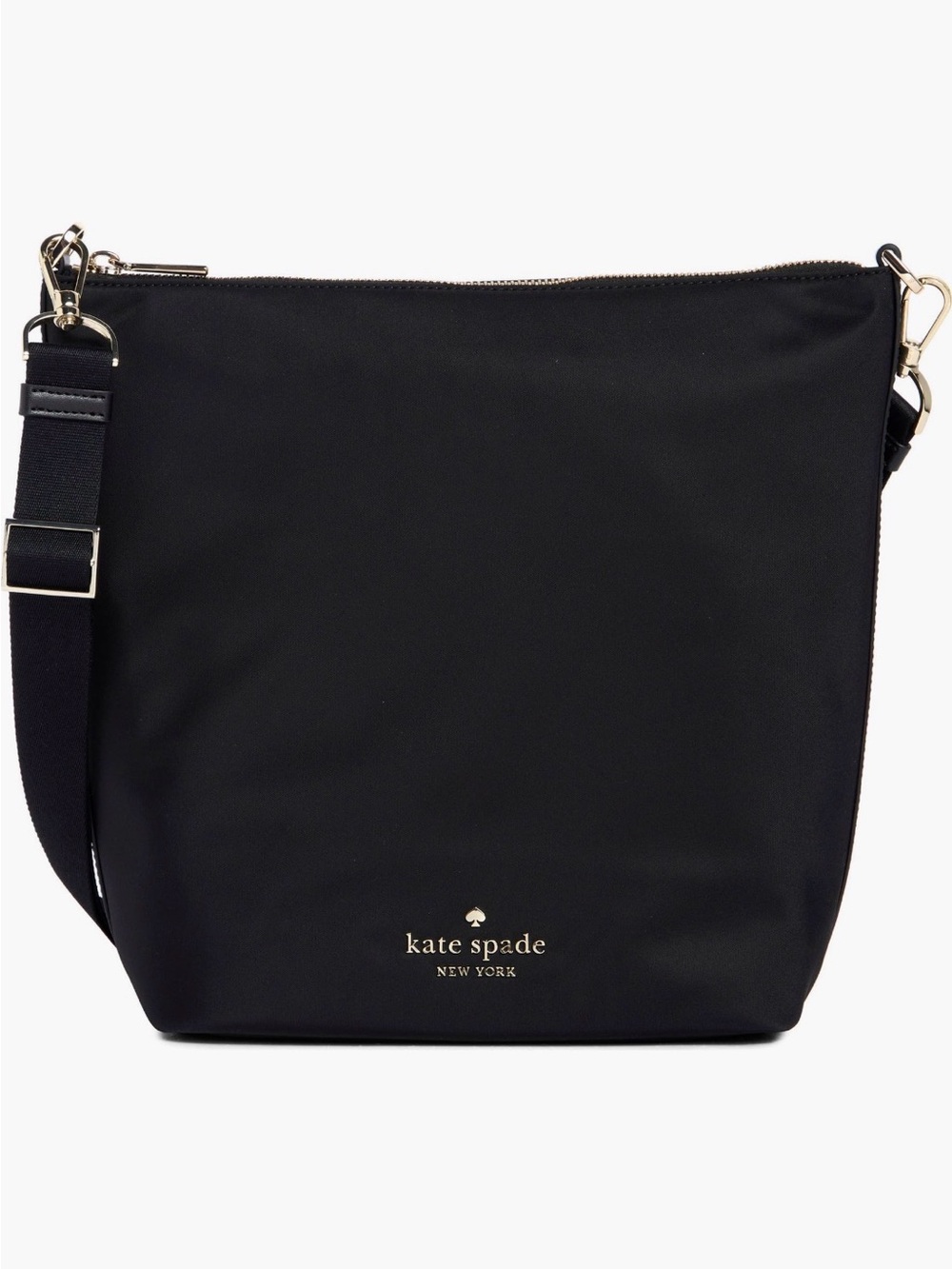kate spade black crossbody bag with gold hardware
